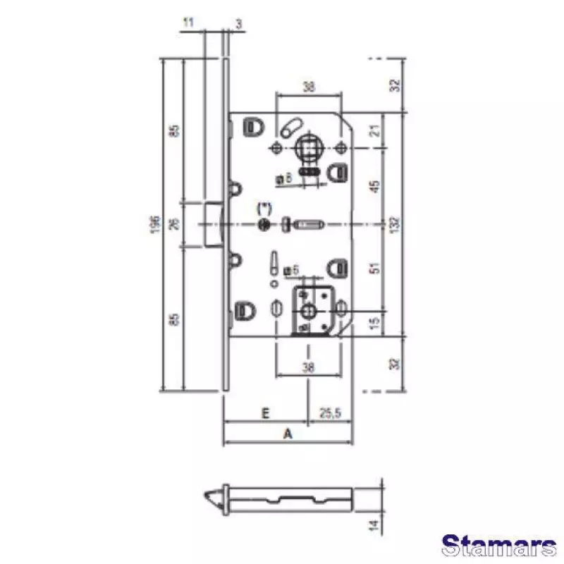 Slēdzene AGB F18 EVO WC ar pretplāksni