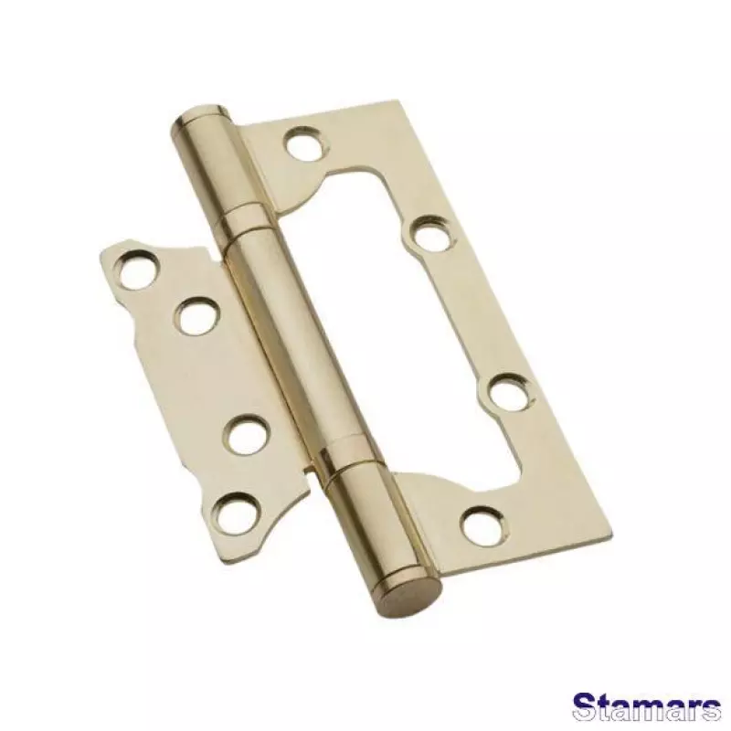 Nefrēzētas durvju eņģes 75 mm matēts zelts