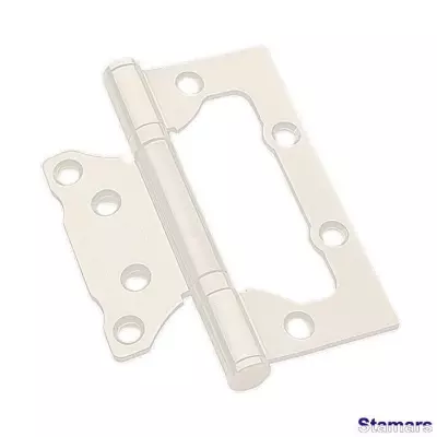 Nefrēzētas durvju eņģes 63 mm balts