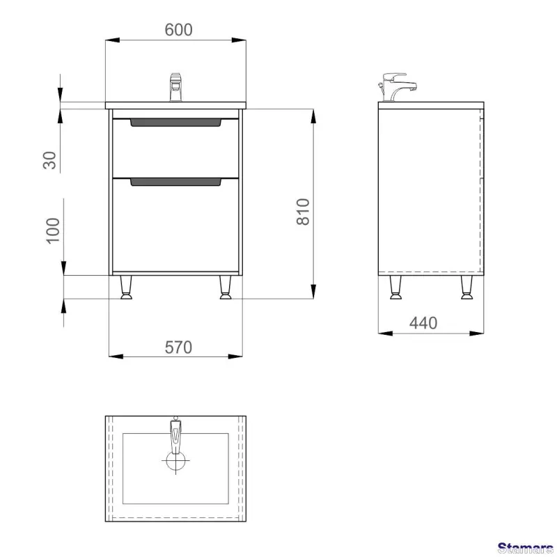 Skapītis GRETA Ar Izlietni, Balts