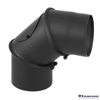 Regulējams Līkums Ar Revīziju, 90* Melns