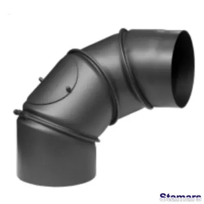 Universāls Līkums Četrdalīgs Ar Revīziju, 90* Melns