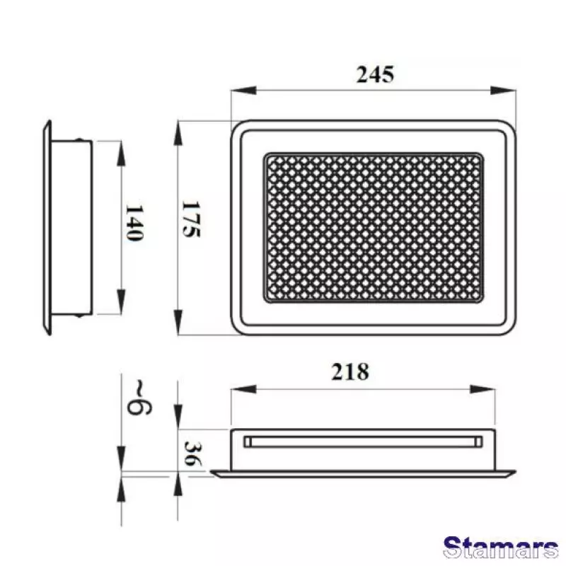 Kamīna reste K3-ML-B, balts