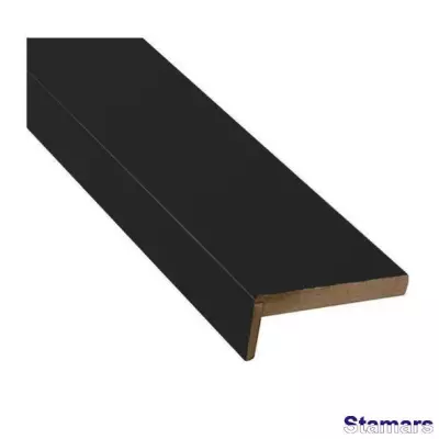 Durvju apmales daļa MDF Melns matēts teleskopiskā PP Premium