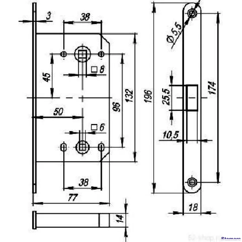 Slēdzene magnētiskā APECS 5300-MC-WC