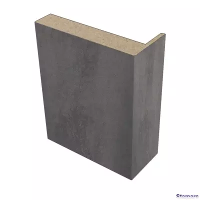 Durvju apmales daļa MDF Tumšs betons PVC teleskopiskā