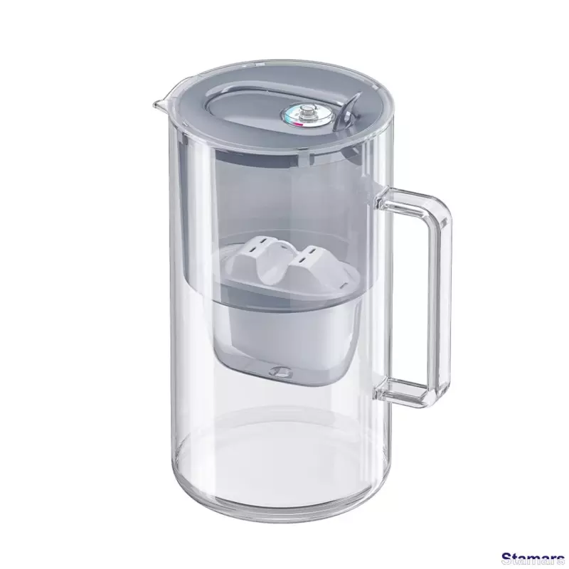 Ūdens filtrēšanas stikla krūze Glass Maxfor+, Pelēks