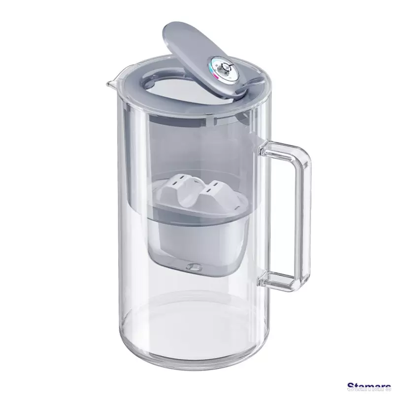 Ūdens filtrēšanas stikla krūze Glass Maxfor+, Pelēks