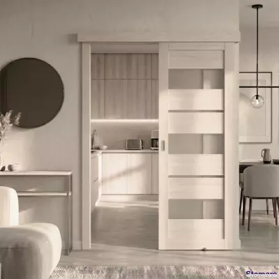 Bīdāmās iekšdurvis Silva 02 Kapučino Soft EKOfinierējums