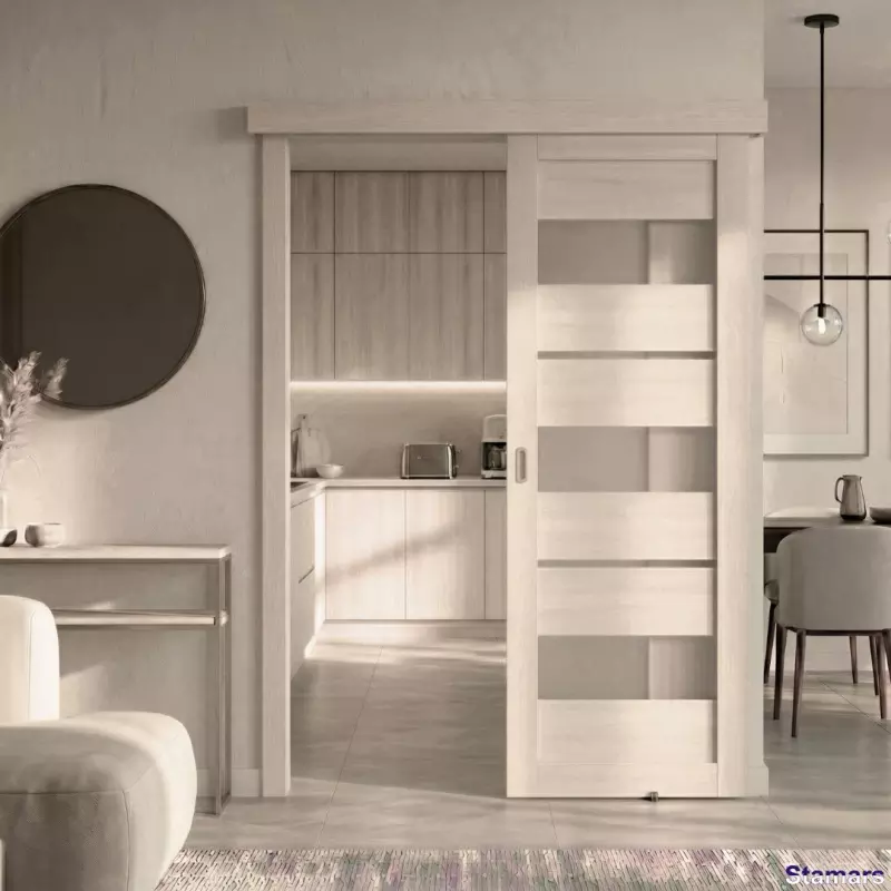 Bīdāmās iekšdurvis Silva 02 Kapučino Soft EKOfinierējums