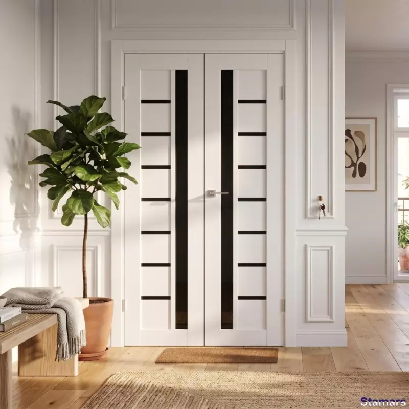 Divviru durvis Arkadia Balts BLK PVC Deluxe
