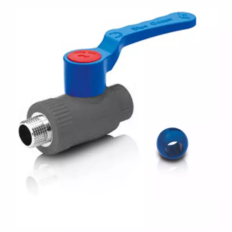 PPR Lodveida ventilis ĀV (ABS lode) aukstam  ūdenim, garš rokturis