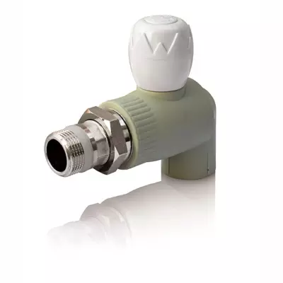 PPR Lodveida izjaucams līkuma 90° ventilis ĀV
