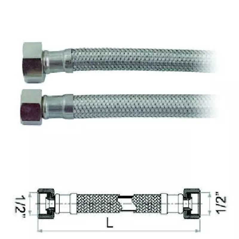 Lokans pievads no nerūsējoša tērauda - PEX caurule IVxIV