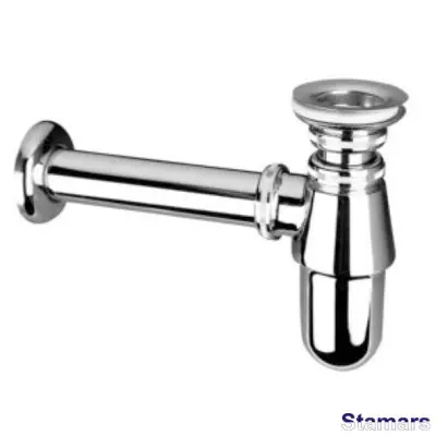 Sifons izlietnei hromēts ar  noteku un gumijas korķi