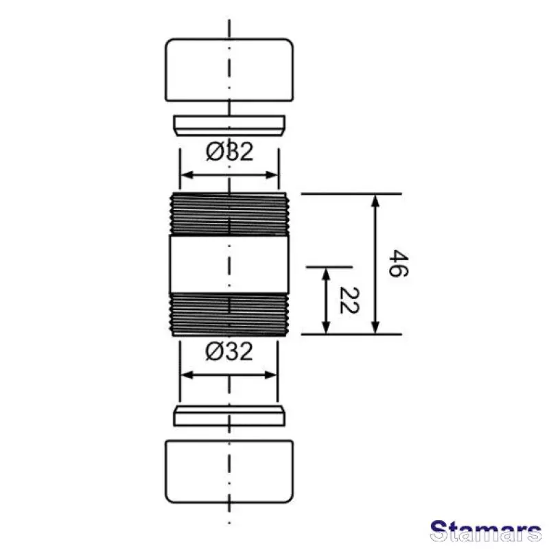 Hromēta misiņa uzmava