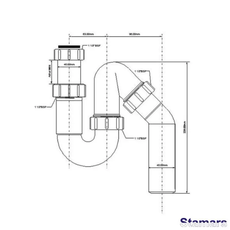 Sifons izlietnei bez ieplūdes