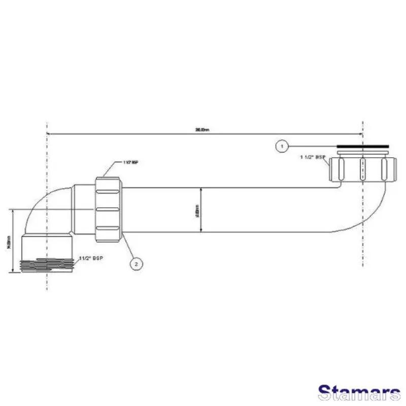 Izlietnes sifona pagarinājums