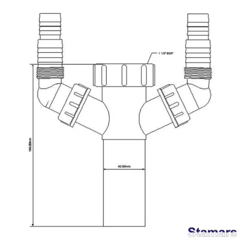 Sifona savienojums ar dubultiem  papildus pieslēgumiem