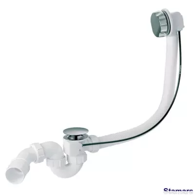 Sifons vannai ar pārplūdi hrom. ar  kloķi un aizbāzni notekas  aizvēršanai un atvēršanai