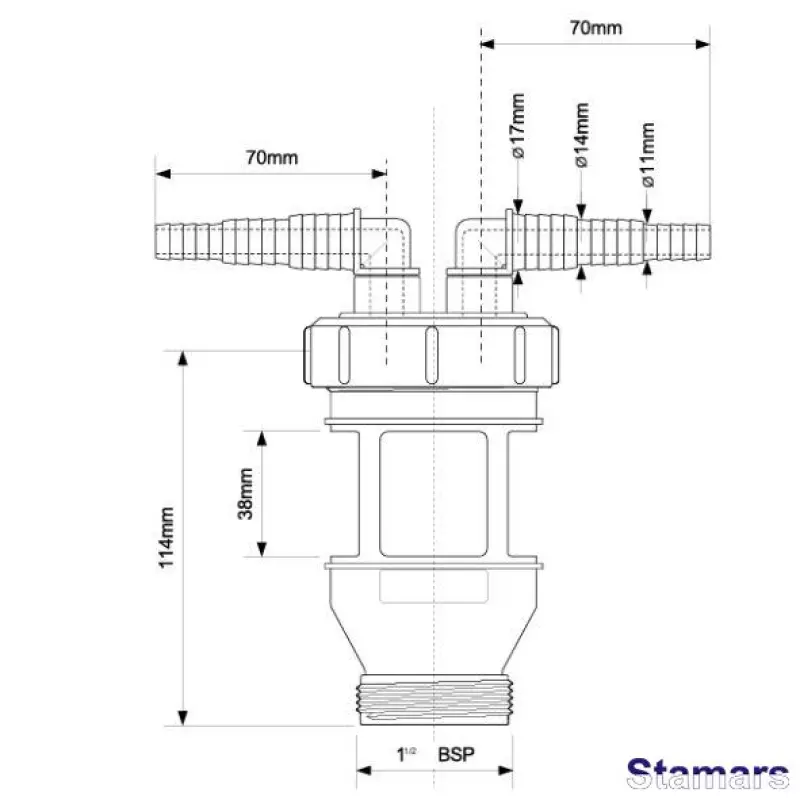 Sifons kondesāta novadīšanai