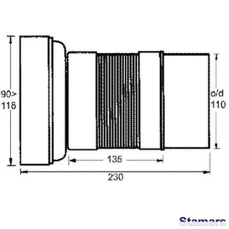 WC gofrēts pieslēgums