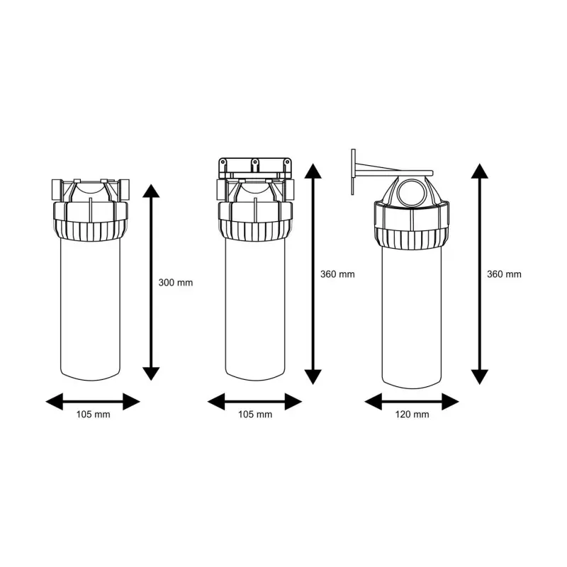 Ūdens filtru komplekts aukstajam ūdenim 10” FHPR-3B sērijas Aquafilter