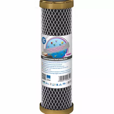 Ūdens filtru kokosriekstu čaulas un bitumiskās aktivētās ogles + speciālā iebēruma kārtridži FCCBL-G sērijas 10” Aquafilter