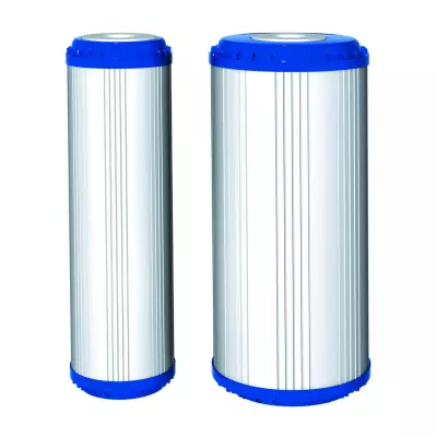 Ūdens filtru granulētās aktivētās kokosriekstu čaulas ogles kārtridži ar KDF un jonapmaiņas sveķiem FCCBKDF2 sērijas Aquafilter