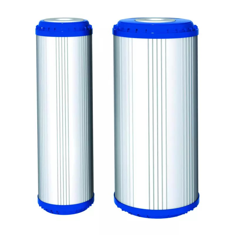 Ūdens filtru granulētās aktivētās kokosriekstu čaulas ogles kārtridži ar KDF un jonapmaiņas sveķiem FCCBKDF2 sērijas Aquafilter