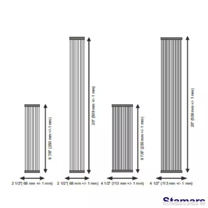 Ūdens filtru vairākkārt lietojami mehāniskie kārtridži no izturīga neausta poliestera auduma FCCEL sērijas 10” Aquafilter