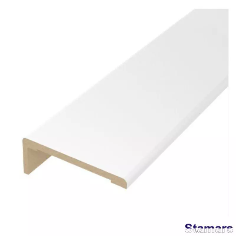 Durvju apmales daļa MDF Balta emalija RAL 9003 teleskopiskā